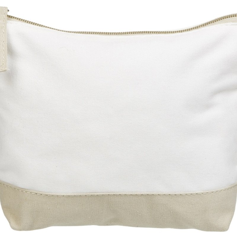 Косметичка хлопковая Cotton, белый/бежевый