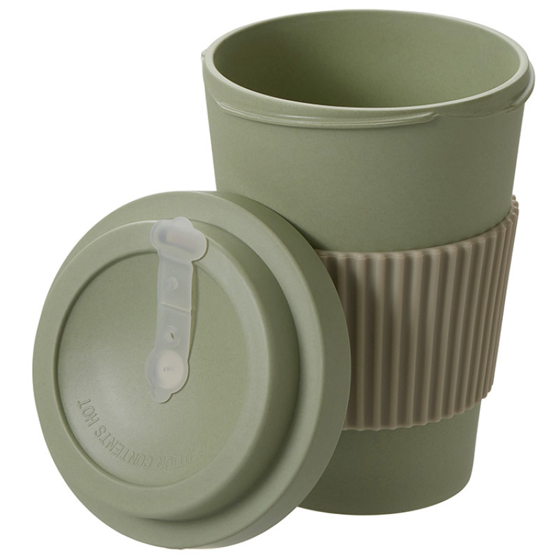 Термокружка "Muffin" из натуральных волокон, оливковый