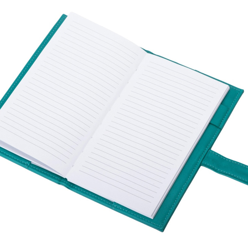 Блокнот-кошелек с сменным блоком А6 "Wall Street", 64 листа, бирюзовый