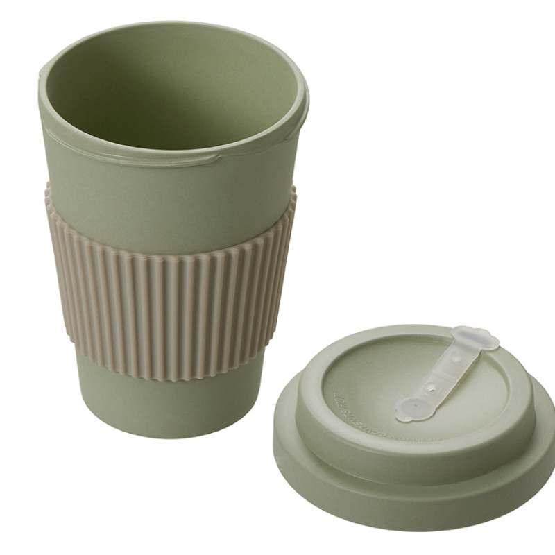 Термокружка "Muffin" из натуральных волокон, оливковый