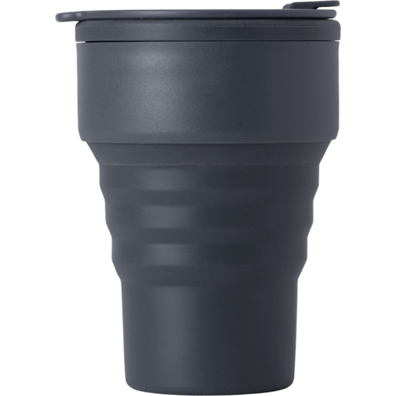 Силиконовый складной стакан "GoCup", темно-серый