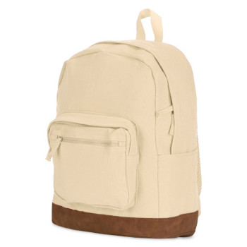 Рюкзак Shammy с эко-замшей для ноутбука 15", молочный