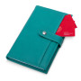 Блокнот-кошелек с сменным блоком А6 "Wall Street", 64 листа, бирюзовый