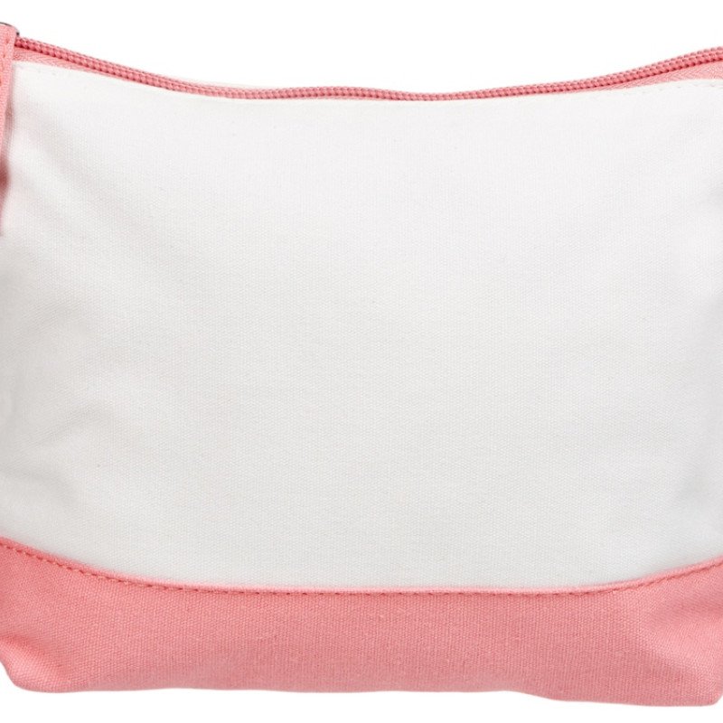 Косметичка хлопковая Cotton, белый/пыльно-розовый