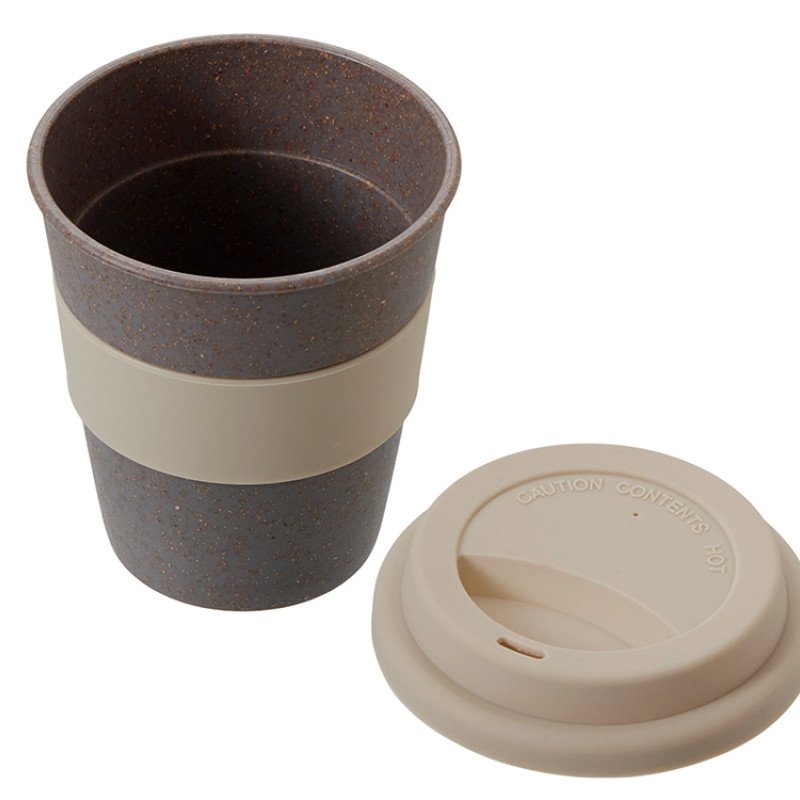 Стакан с силиконовой крышкой "Cafe", beige