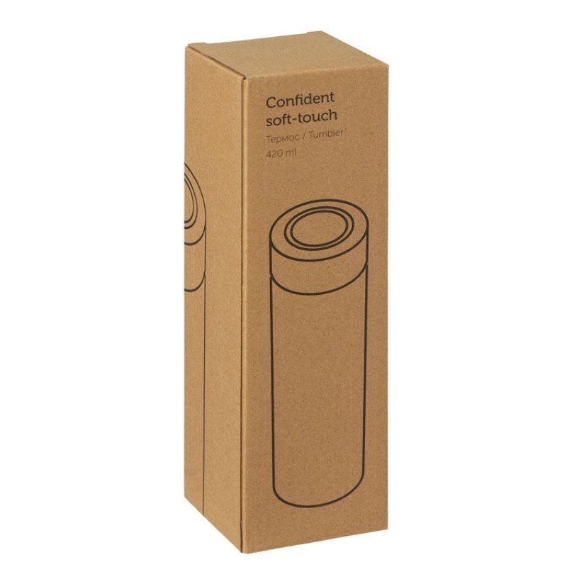 Термос «Confident» с покрытием soft-touch 420мл, бежевый