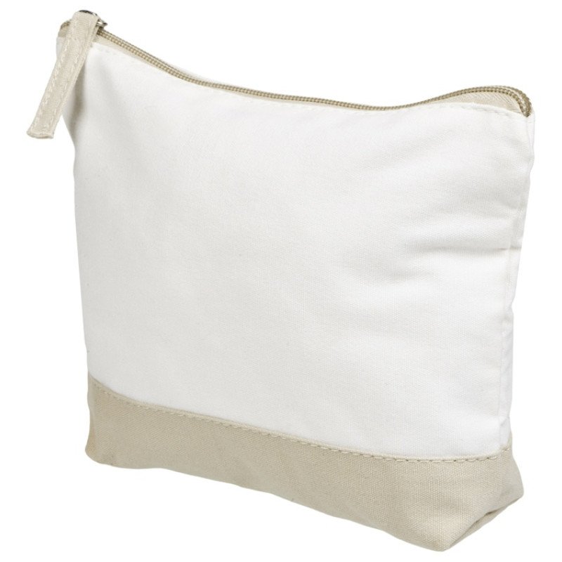 Косметичка хлопковая Cotton, белый/бежевый