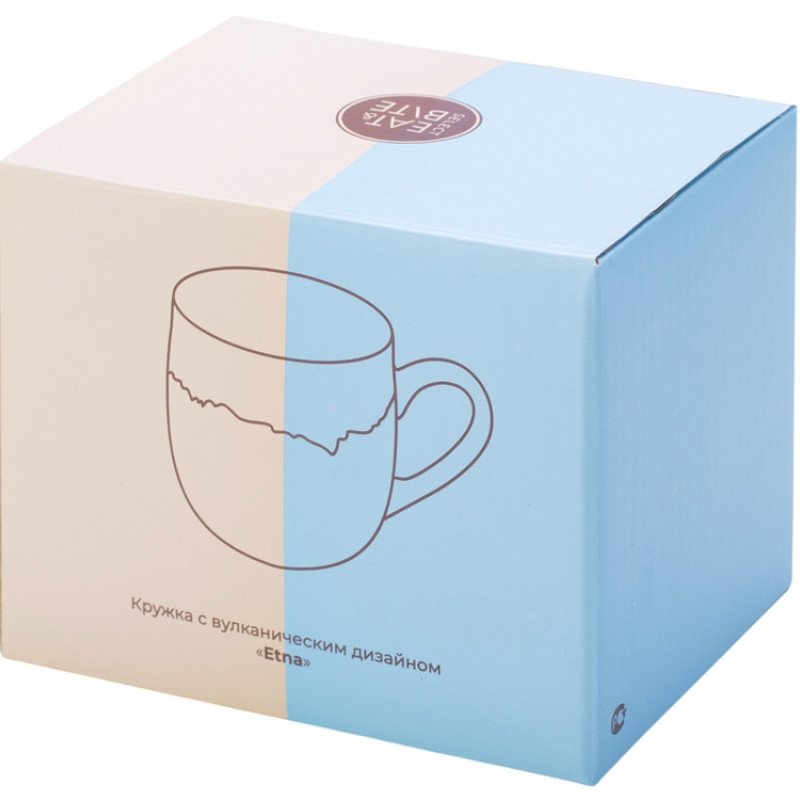 Кружка с вулканическим эффектом по краю Etna, 440 мл, персик
