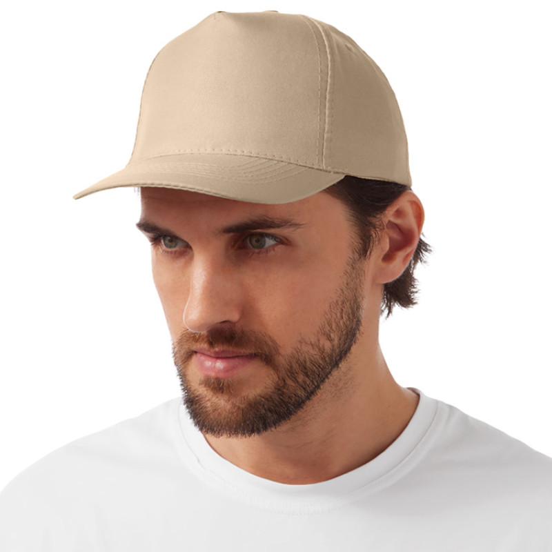 Бейсболка "Poly" 5-ти панельная 120 гр, песочный Бейсболка "Poly" 5-ти панельная 120 гр, песочный