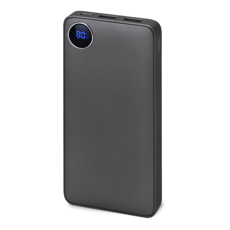 Внешний аккумулятор с дисплеем «Mild», 10 000 mAh, темно-серый Внешний аккумулятор с дисплеем «Mild», 10 000 mAh, темно-серый