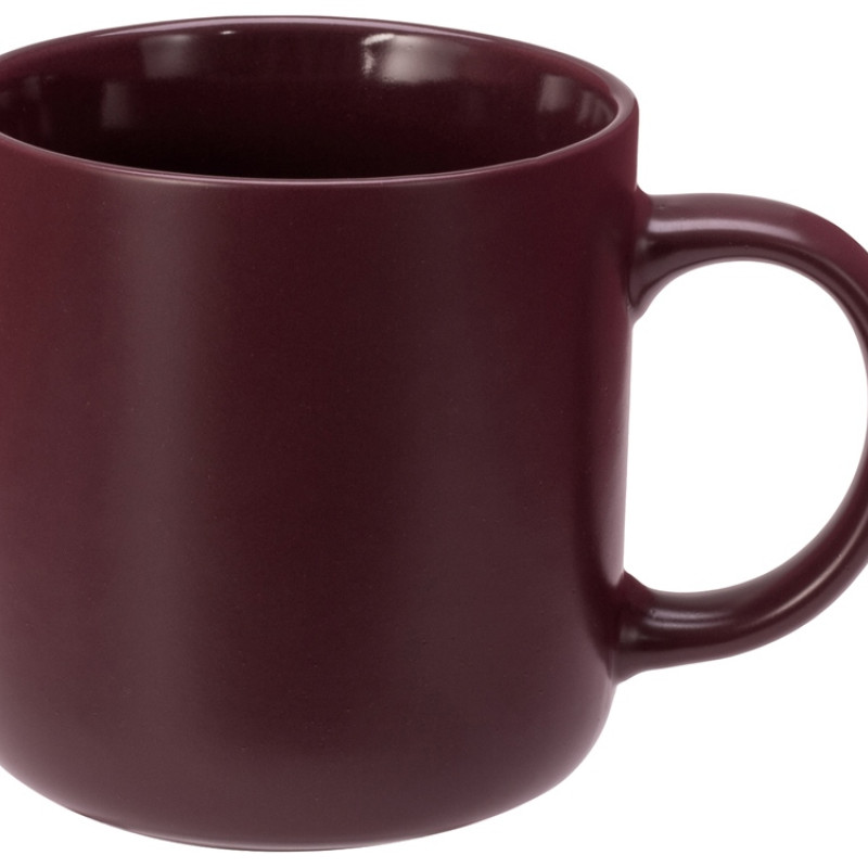 Кружка матовая Rita, 410мл, бургунди
