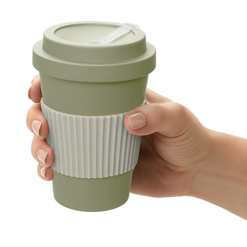 Термокружка "Muffin" из натуральных волокон, оливковый