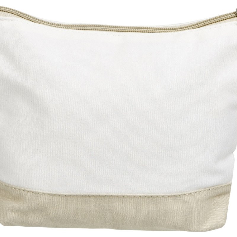Косметичка хлопковая Cotton, белый/бежевый
