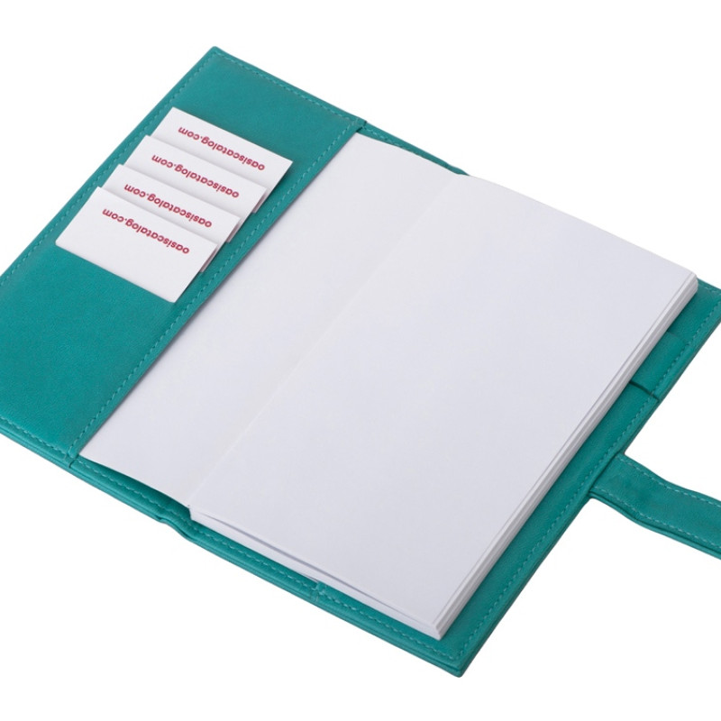 Блокнот-кошелек с сменным блоком А6 "Wall Street", 64 листа, бирюзовый