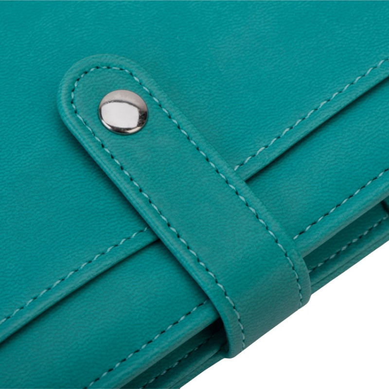 Блокнот-кошелек с сменным блоком А6 "Wall Street", 64 листа, бирюзовый