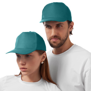 Бейсболка "Poly" 5-ти панельная 120гр, пыльно-бирюзовый