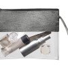 Косметичка из PVC и ткани "Leony", прозрачный/темно-серый