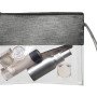 Косметичка из PVC и ткани "Leony", прозрачный/темно-серый