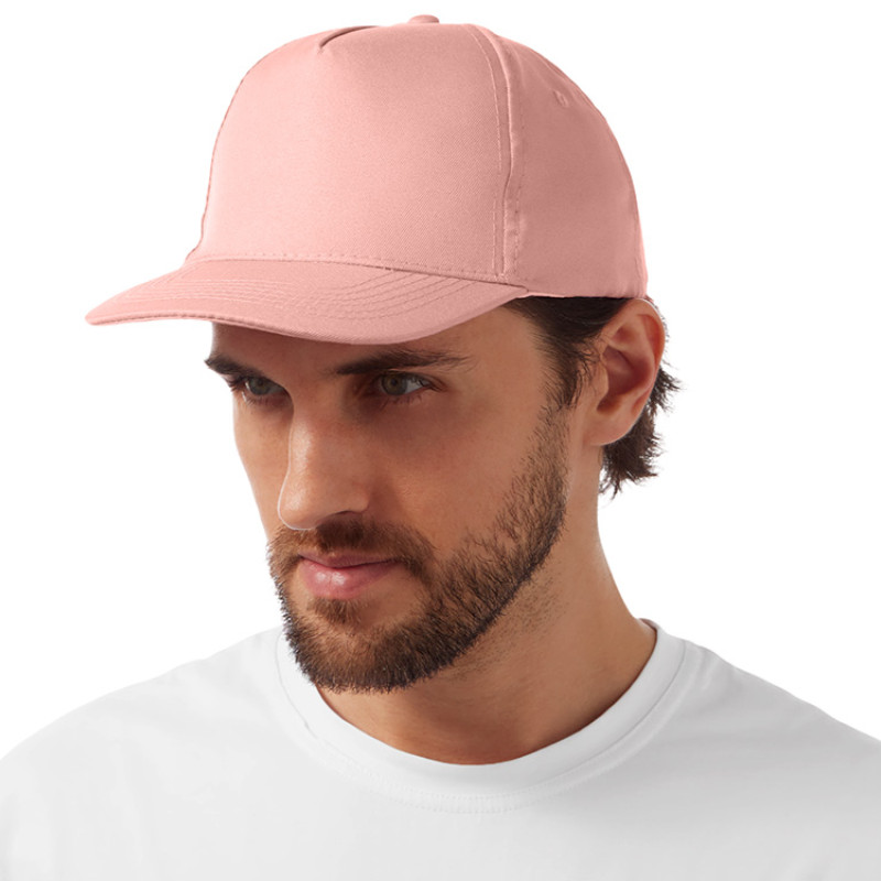 Бейсболка "Poly" 5-ти панельная 120гр, лососевый Бейсболка "Poly" 5-ти панельная 120гр, лососевый