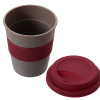 Стакан с силиконовой крышкой "Cafe", burgundy