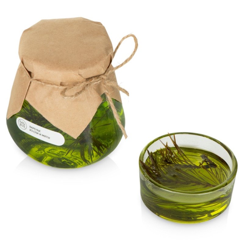 Сувенирный набор "Варенье из ели и мяты в подарочной обертке" 325 г