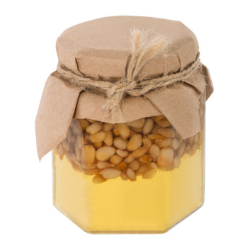 Сувенирный набор "Мед с кедровыми орешками" 250 гр