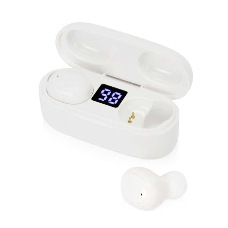 Беспроводные наушники TWS в кейсе Volts. Evolt, белый, пластик