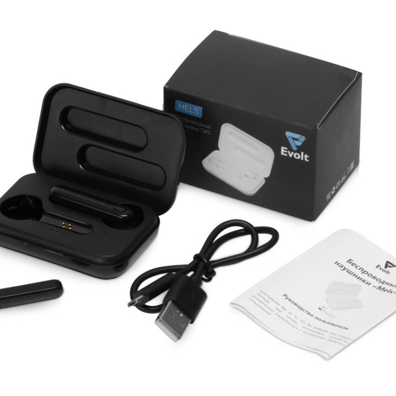 Беспроводные наушники TWS "Mels", черный