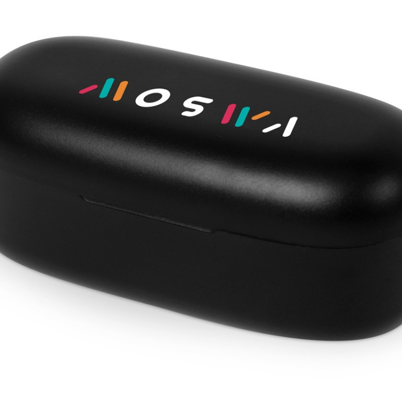 Беспроводные наушники TWS в кейсе Volts. Evolt, черный, пластик