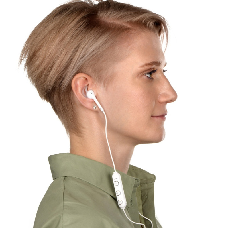 Беспроводные наушники «Get Up» с чехлом, белый