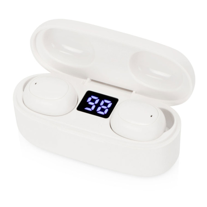 Беспроводные наушники TWS в кейсе Volts. Evolt, белый, пластик