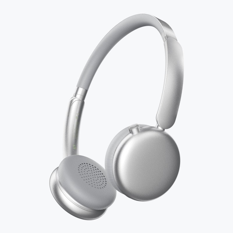 Беспроводные накладные наушники Stereo Light, BT 5.4, 300 мАч, cеребристый, Deppa Беспроводные накладные наушники Stereo Light, BT 5.4, 300 мАч, cеребристый, Deppa