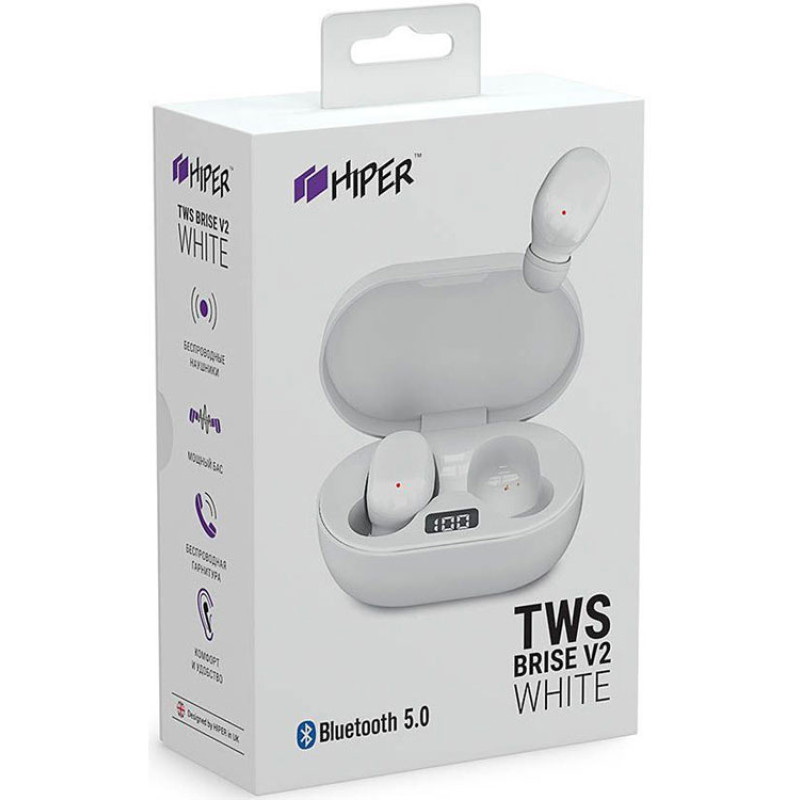 Беспроводные наушники HIPER TWS «BRISE V2» Беспроводные наушники HIPER TWS «BRISE V2»