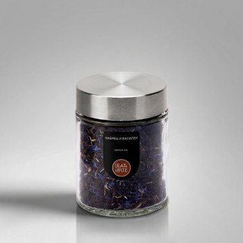 Чай черный, серия "Essence", с чабрецом и лепестками василька, стеклянная банка