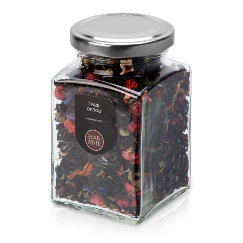 Чай черный, серия "Bouquet", граф Орлов, стеклянная банка