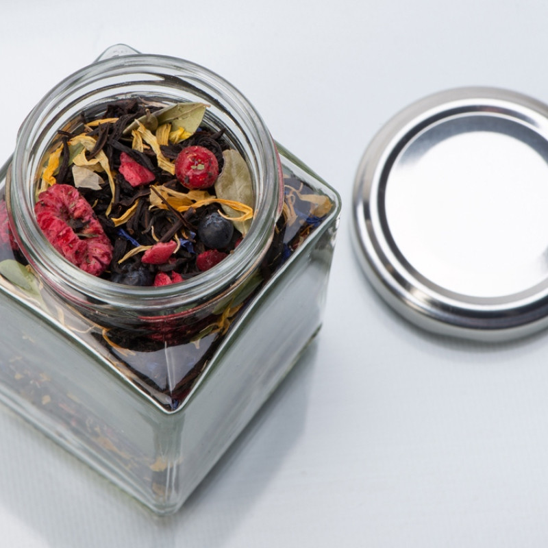 Чай черный, серия "Bouquet", таежный сбор, стеклянная банка