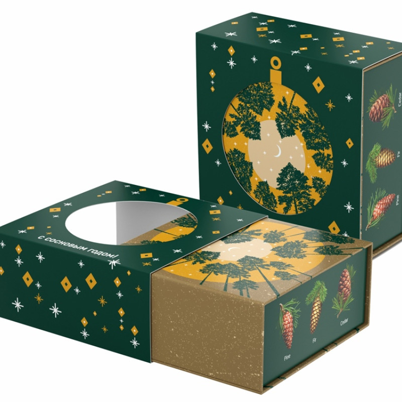 Подарочный набор c чаем "С сосновым годом!"