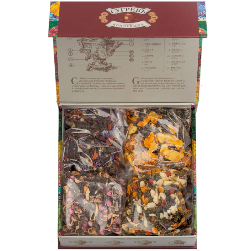 Подарочный набор c купажами чая "Цветущий сад" в подарочной упаковке