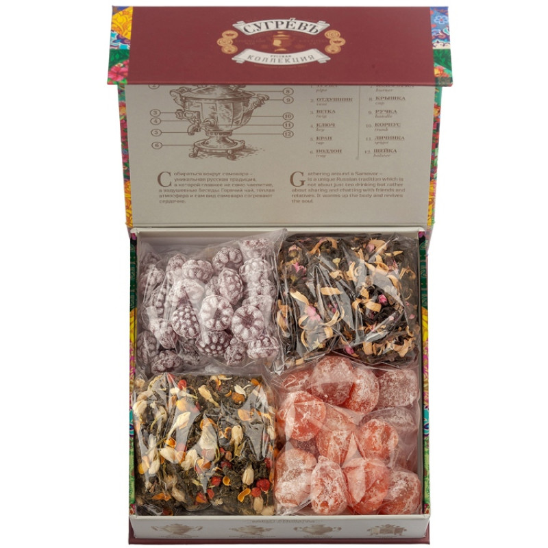 Подарочный набор c купажами чая и сладостями "Весенние птицы"