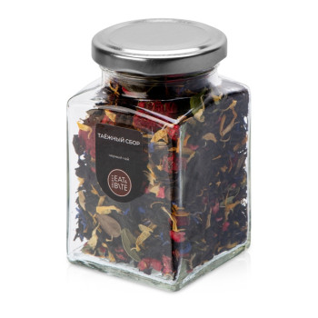 Чай черный, серия "Bouquet", таежный сбор, стеклянная банка