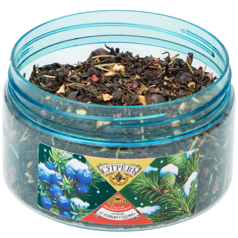 Чай "С НОВЫМ ГОДОМ !" с пихтой, можжевельником и пряностями 55 г.