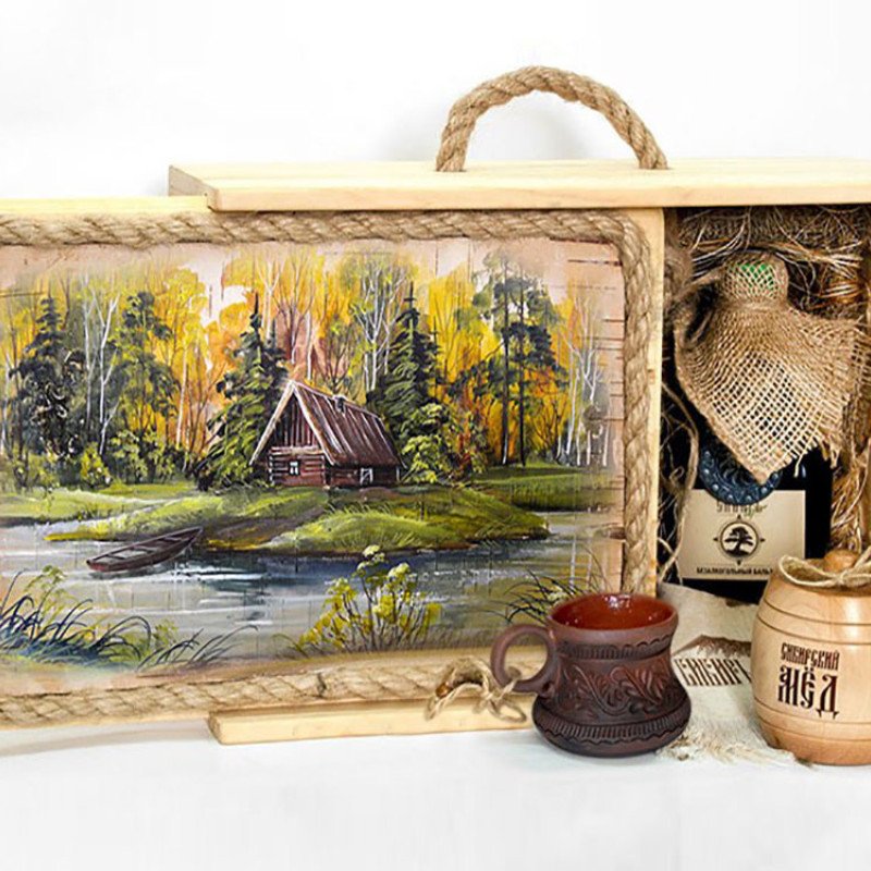 Подарочный набор "Лесная пасека", бежевый