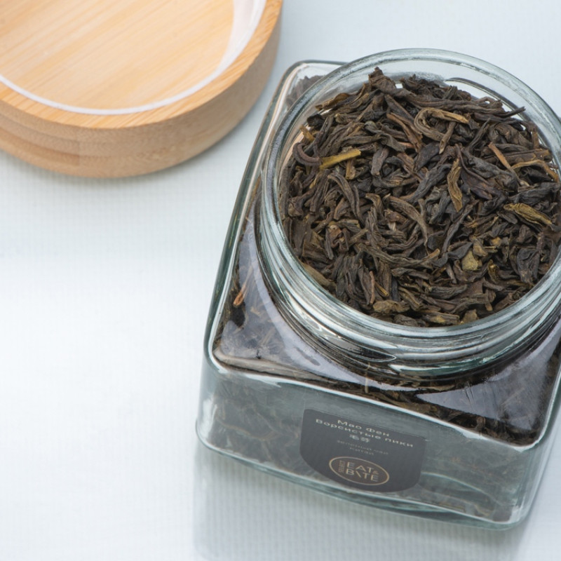 Чай зеленый, серия "Ceremony", Маофэн (ворсистые пики), стеклянная банка