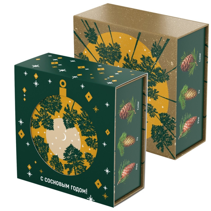 Подарочный набор c чаем "С сосновым годом!"