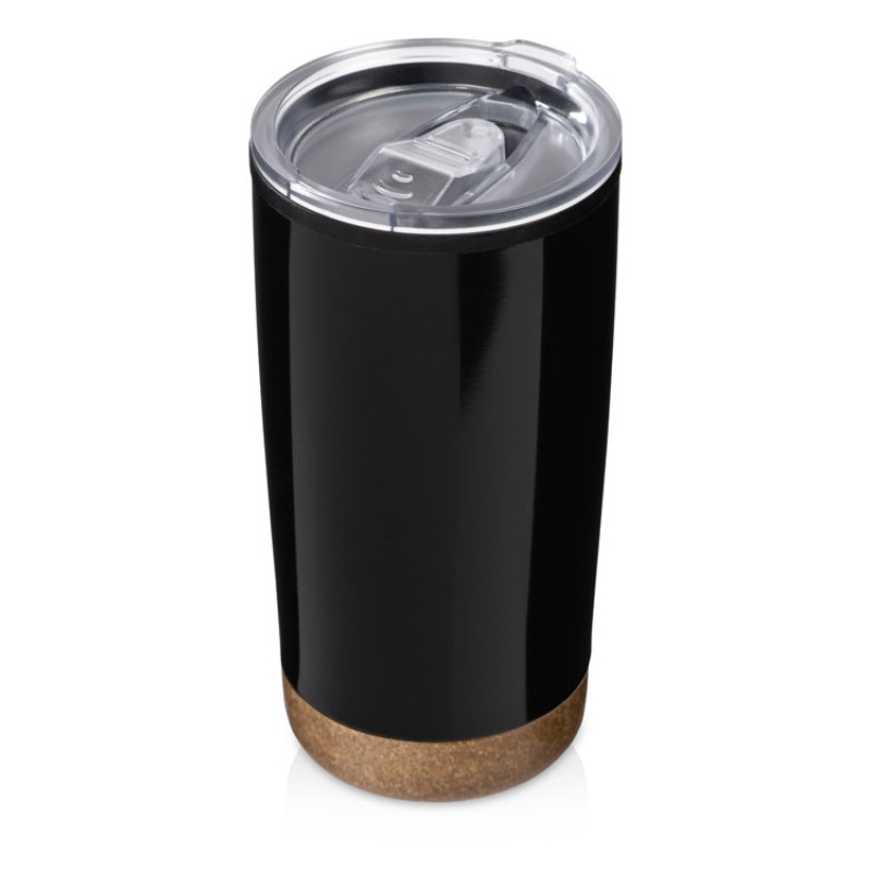 Подарочный набор с пледом, термокружкой и чаем, черный