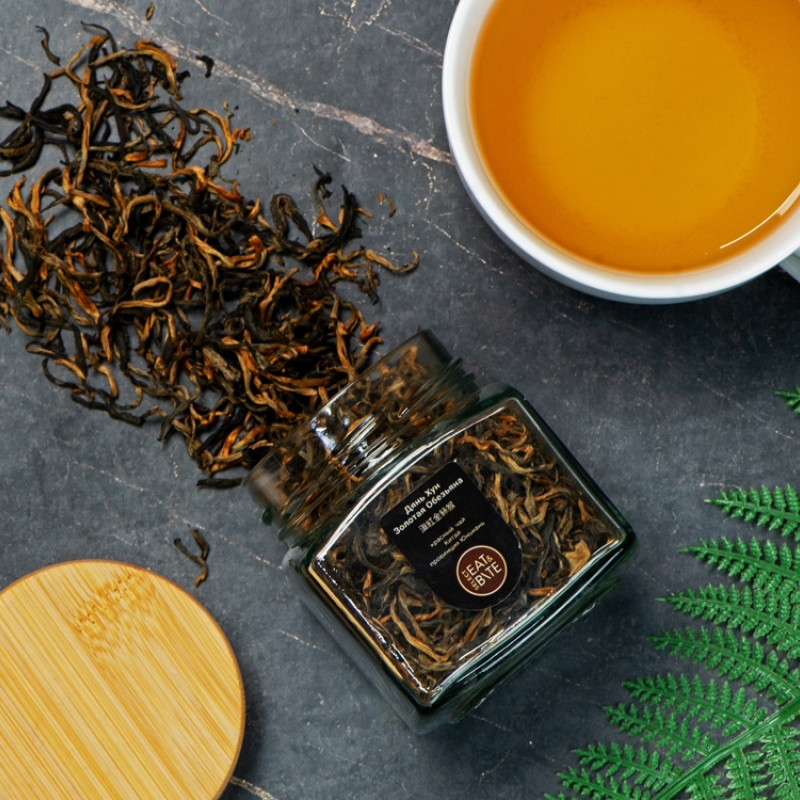 Чай красный, серия "Ceremony", Жянь хун (золотая обезьяна), стеклянная банка