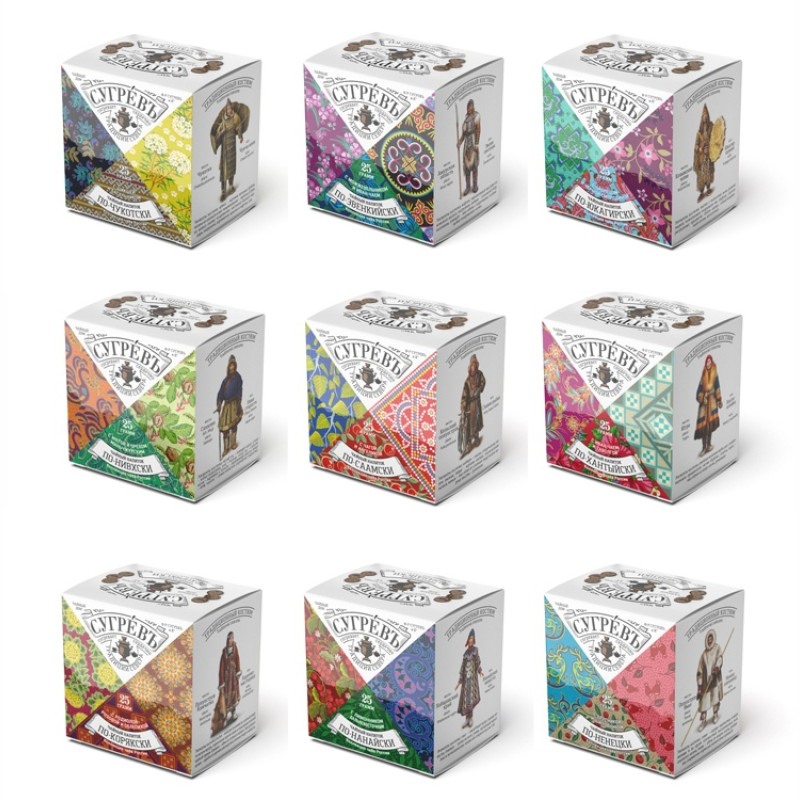 Подарочный набор c чаем "Сокровища Севера" в деревянной шкатулке