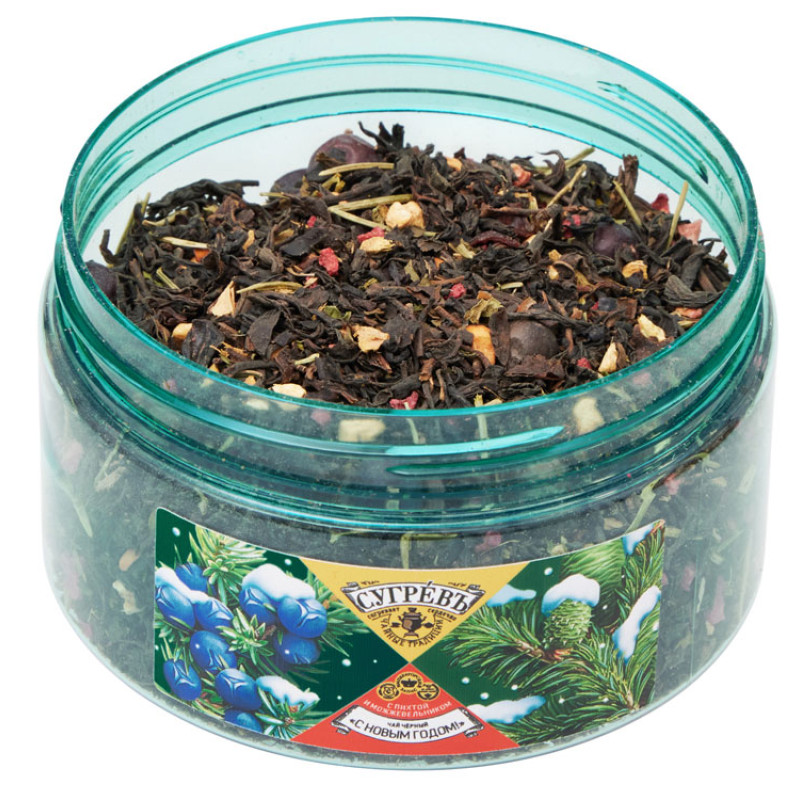 Чай "С НОВЫМ ГОДОМ !" с пихтой, можжевельником и пряностями 55 г.