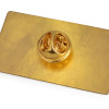 Значок металлический «Прямоугольник» закругленные углы, золотистый Значок металлический «Прямоугольник» закругленные углы, золотистый