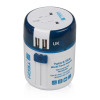 Адаптер с 2-умя USB-портами для зарядки Travel Blue Twist & Slide Adaptor голубой/белый
